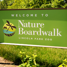 Signage at the Nature Boardwalk at Lincoln Park Zoo, where environmental education is a priority