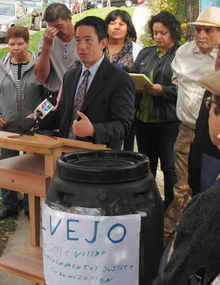 Celebrating the South Troy Community Garden plan with the Little Village Environmental Justice Organization