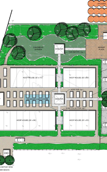 Concept plan for an urban farm in Humboldt Park