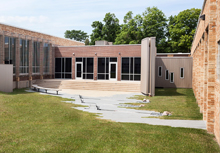 Carmel Catholic High School courtyard